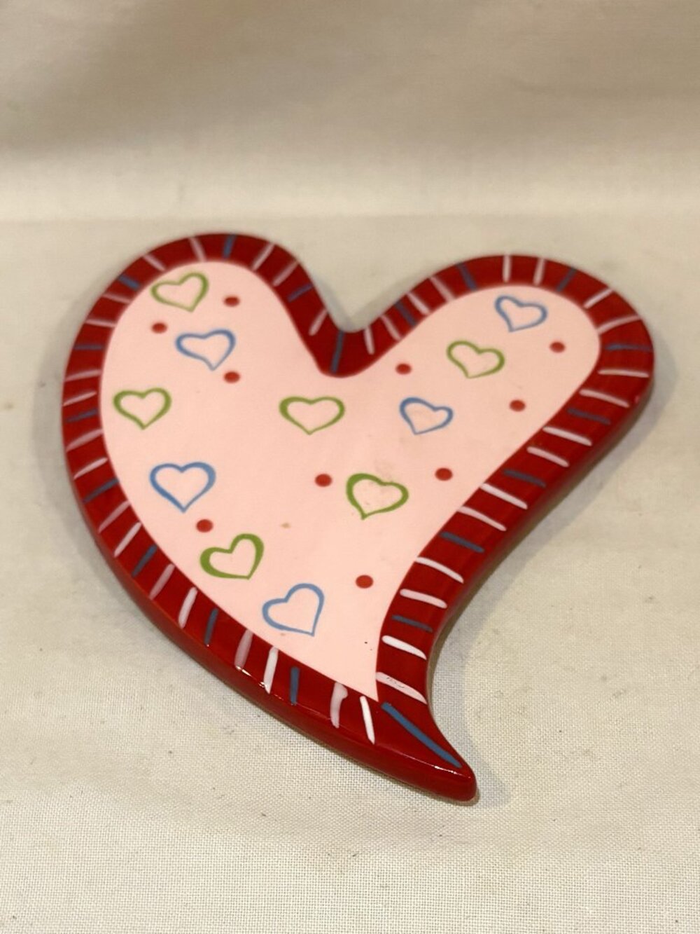 Coton Colors Happy Everything Handmade Ceramic Mini Heart Attachment Valentines